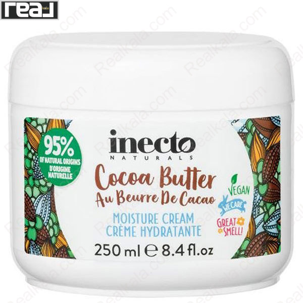 تصویر  کرم مرطوب کننده و آبرسان اینکتو کره کاکائو Inecto Cocoa Butter Moisture Cream 250ml